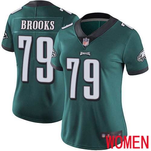 Women Philadelphia Eagles 79 Brandon Brooks Midnight Green Team Color Vapor Untouchable NFL Jersey